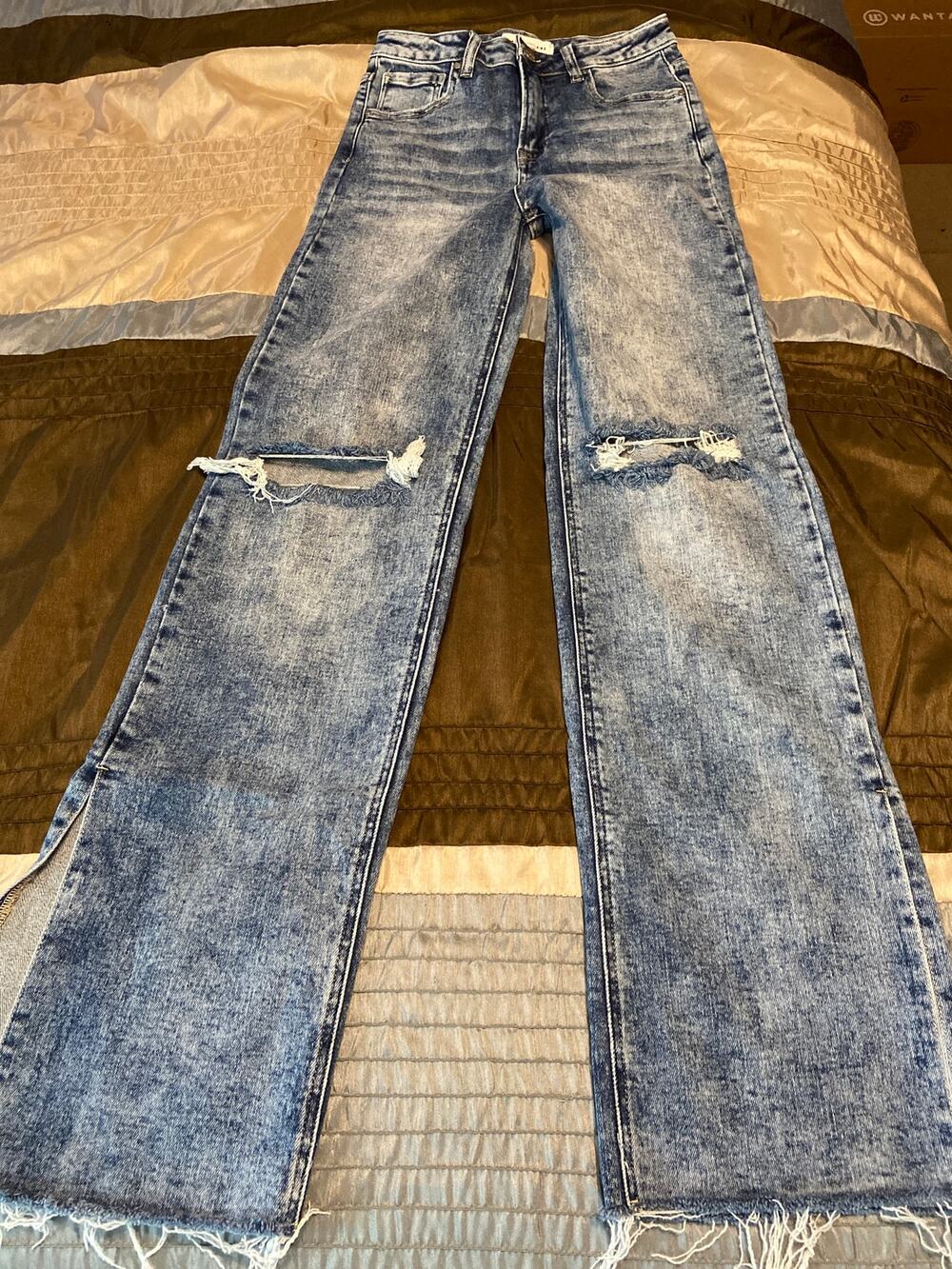 Risen Jeans acid wash wide leg jeans size 3/26